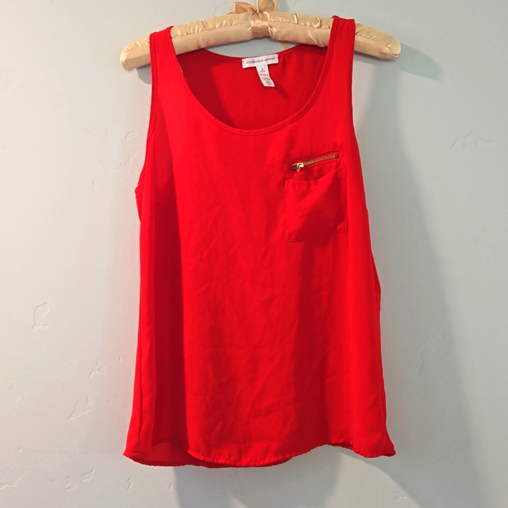Sheer red top